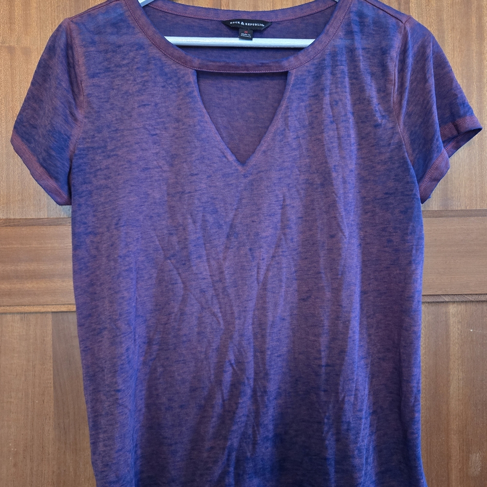 Rock & Republic Purple Short Sleeve Tee